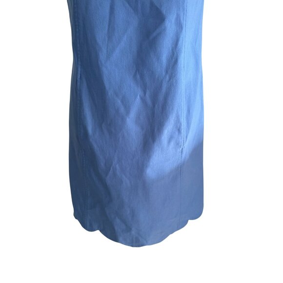 SARA CAMPBELL Blue Scalloped Shift Dress Size 4 - Picture 5 of 11